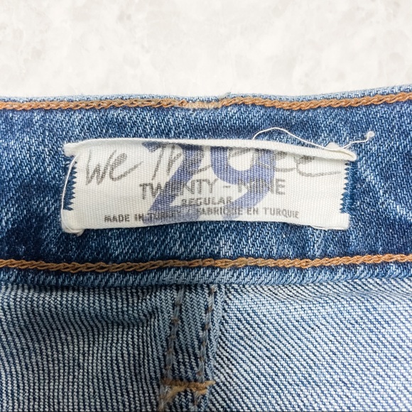 Free People High Waist Slim Straight Jeans Indigo - Picture 10 of 12